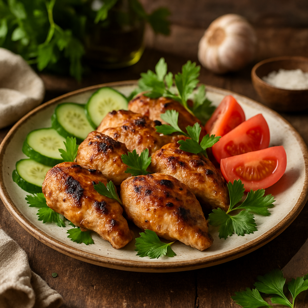 Organic chicken meat from free-range chickens